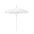 California Umbrellas Natural 8.5' Classic Pagoda Series Sunbrella Fabric Patio Umbrella with White Aluminum Pole and Push Lift CAL-SMPT852174CLAS-5404
