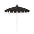 California Umbrellas Black 8.5' Classic Pagoda Series Sunbrella Fabric Patio Umbrella with White Aluminum Pole and Push Lift CAL-199484071887