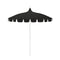 California Umbrellas Black 8.5' Classic Pagoda Series Sunbrella Fabric Patio Umbrella with White Aluminum Pole and Push Lift CAL-SMPT852174CLAS-5408