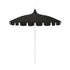 California Umbrellas Black 8.5' Classic Pagoda Series Sunbrella Fabric Patio Umbrella with White Aluminum Pole and Push Lift CAL-SMPT852174CLAS-5408