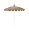 California Umbrellas Antique Beige 8.5' Classic Pagoda Series Sunbrella Fabric Patio Umbrella with White Aluminum Pole and Push Lift CAL-SMPT852174CLAS-5422