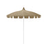 California Umbrellas Antique Beige 8.5' Classic Pagoda Series Sunbrella Fabric Patio Umbrella with White Aluminum Pole and Push Lift CAL-SMPT852174CLAS-5422
