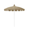 California Umbrellas Antique Beige 8.5' Classic Pagoda Series Sunbrella Fabric Patio Umbrella with White Aluminum Pole and Push Lift CAL-199484071900