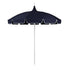 California Umbrellas Navy Blue 8.5' Classic Pagoda Series Sunbrella Fabric Patio Umbrella with White Aluminum Pole and Push Lift CAL-199484071924