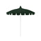 California Umbrellas Forest Green 8.5' Classic Pagoda Series Sunbrella Fabric Patio Umbrella with White Aluminum Pole and Push Lift CAL-SMPT852174CLAS-5446