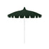 California Umbrellas Forest Green 8.5' Classic Pagoda Series Sunbrella Fabric Patio Umbrella with White Aluminum Pole and Push Lift CAL-SMPT852174CLAS-5446