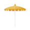 California Umbrellas Sunflower Yellow 8.5' Classic Pagoda Series Sunbrella Fabric Patio Umbrella with White Aluminum Pole and Push Lift CAL-199484071948