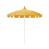 California Umbrellas Sunflower Yellow 8.5' Classic Pagoda Series Sunbrella Fabric Patio Umbrella with White Aluminum Pole and Push Lift CAL-199484071948