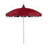 California Umbrellas Jockey Red 8.5' Classic Pagoda Series Sunbrella Fabric Patio Umbrella with White Aluminum Pole and Push Lift CAL-SMPT852174CLAS-5403
