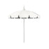 California Umbrellas Natural 8.5' Classic Pagoda Series Sunbrella Fabric Patio Umbrella with White Aluminum Pole and Push Lift CAL-SMPT852174CLAS-5404