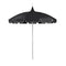 California Umbrellas Black 8.5' Classic Pagoda Series Sunbrella Fabric Patio Umbrella with White Aluminum Pole and Push Lift CAL-SMPT852174CLAS-5408