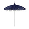 California Umbrellas Navy Blue 8.5' Classic Pagoda Series Sunbrella Fabric Patio Umbrella with White Aluminum Pole and Push Lift CAL-SMPT852174CLAS-5439