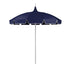 California Umbrellas Navy Blue 8.5' Classic Pagoda Series Sunbrella Fabric Patio Umbrella with White Aluminum Pole and Push Lift CAL-SMPT852174CLAS-5439
