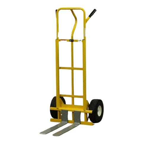 American Cart American Cart Fork Hand Truck – 600 lb Capacity, Adjustable Forks, Flat-Free Wheels CART-67264-GI