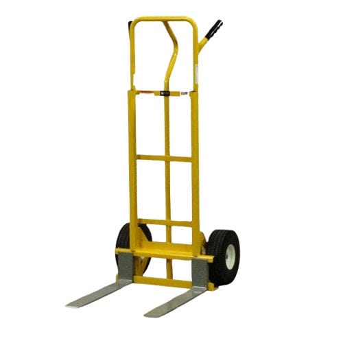 American Cart American Cart Fork Hand Truck – 600 lb Capacity, Adjustable Forks, Flat-Free Wheels CART-67264-GI