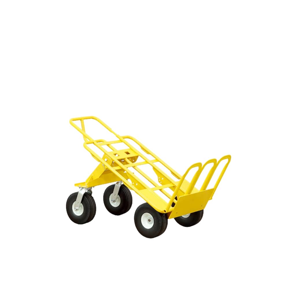 American Cart American Cart Multi Mover Hand Truck – 800 lb Capacity, Folding Plate, 2 Swivel & 2 Flat-Free Wheels CART-67565-GI