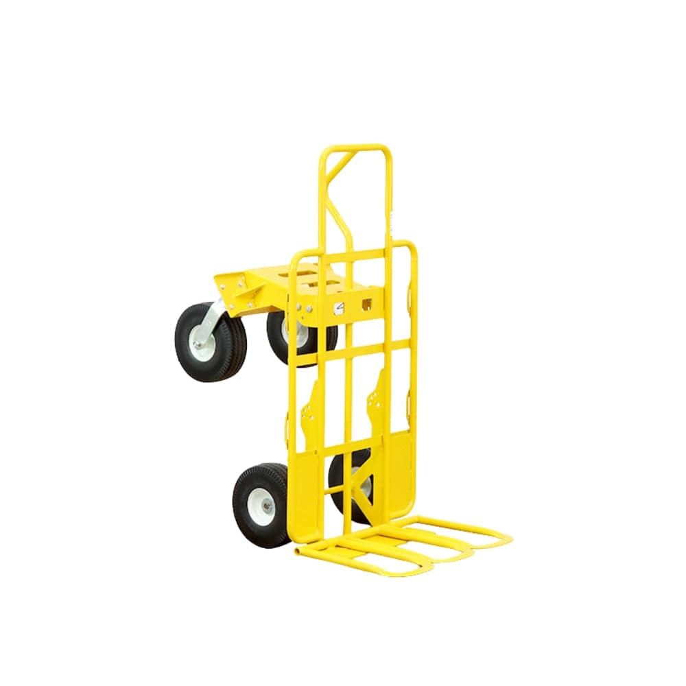 American Cart American Cart Multi Mover Hand Truck – 800 lb Capacity, Folding Plate, 2 Swivel & 2 Flat-Free Wheels CART-67565-GI