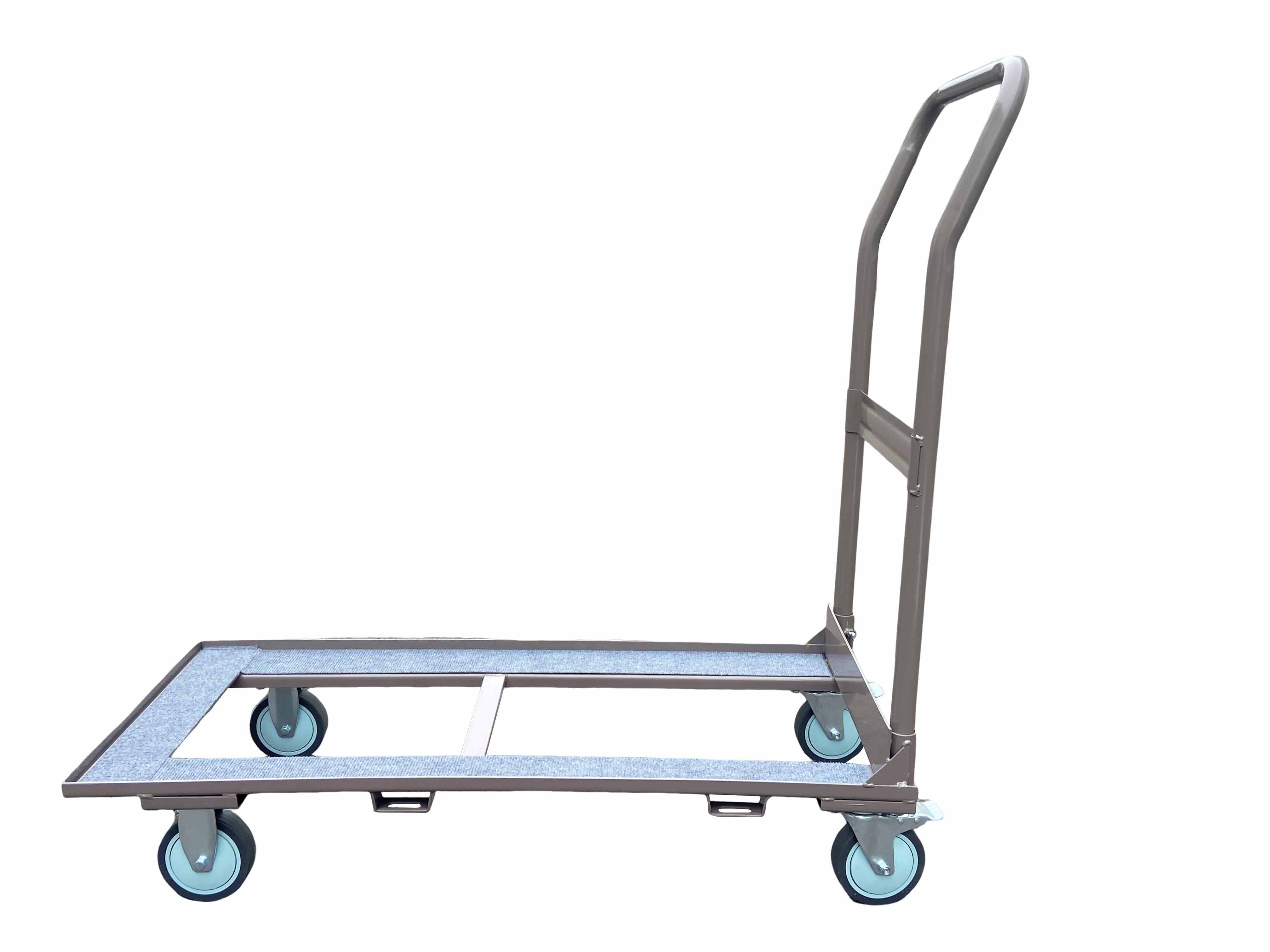 Chivari Heavy Duty Folding Chair Cart – Steel Frame with Locking Wheels and Safety Strap CART100G-HD-AX-T