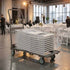 Chivari Heavy Duty Folding Chair Cart Steel Frame with Locking Wheels and Safety Strap - up to 25 chairs CART100G-HD-AX-T