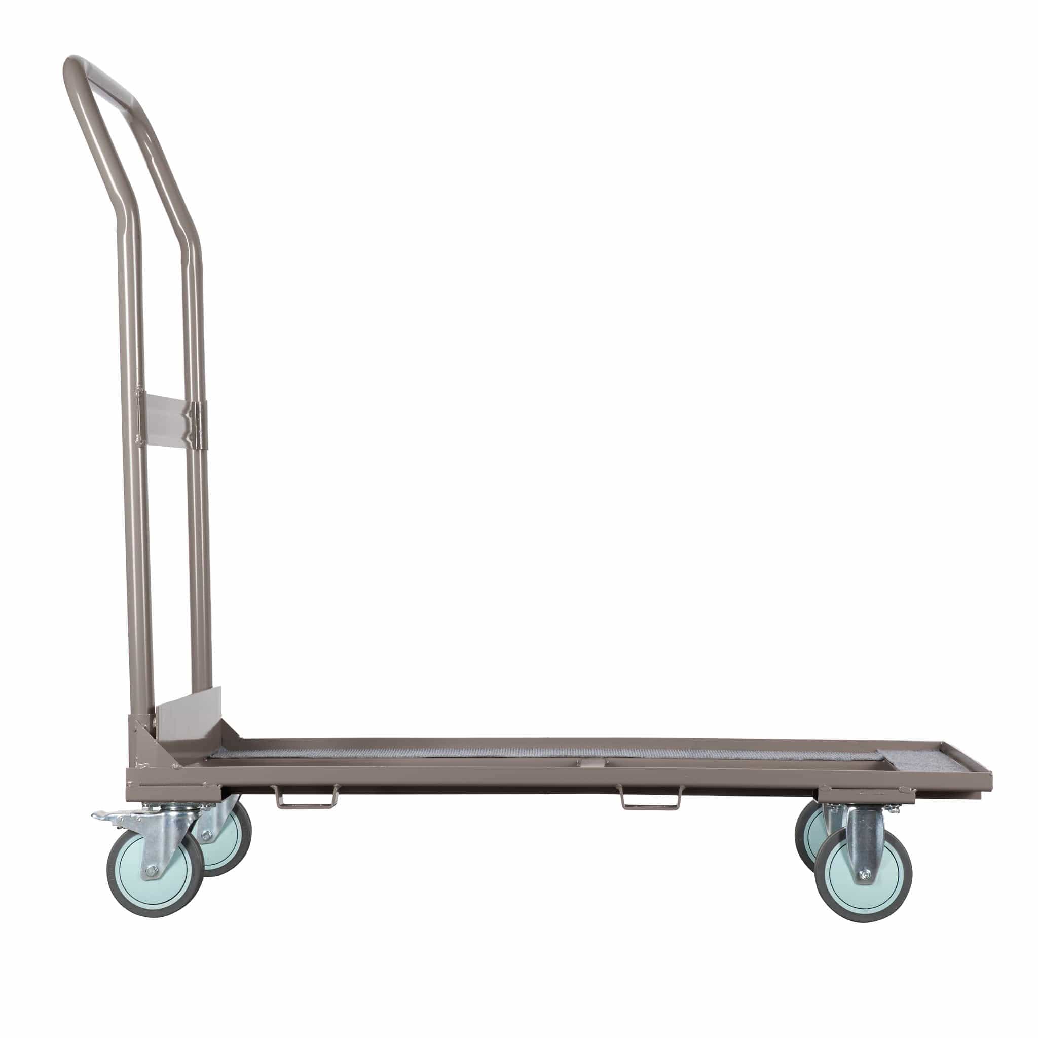 Chivari Heavy Duty Folding Chair Cart – Steel Frame with Locking Wheels and Safety Strap CART100G-HD-AX-T