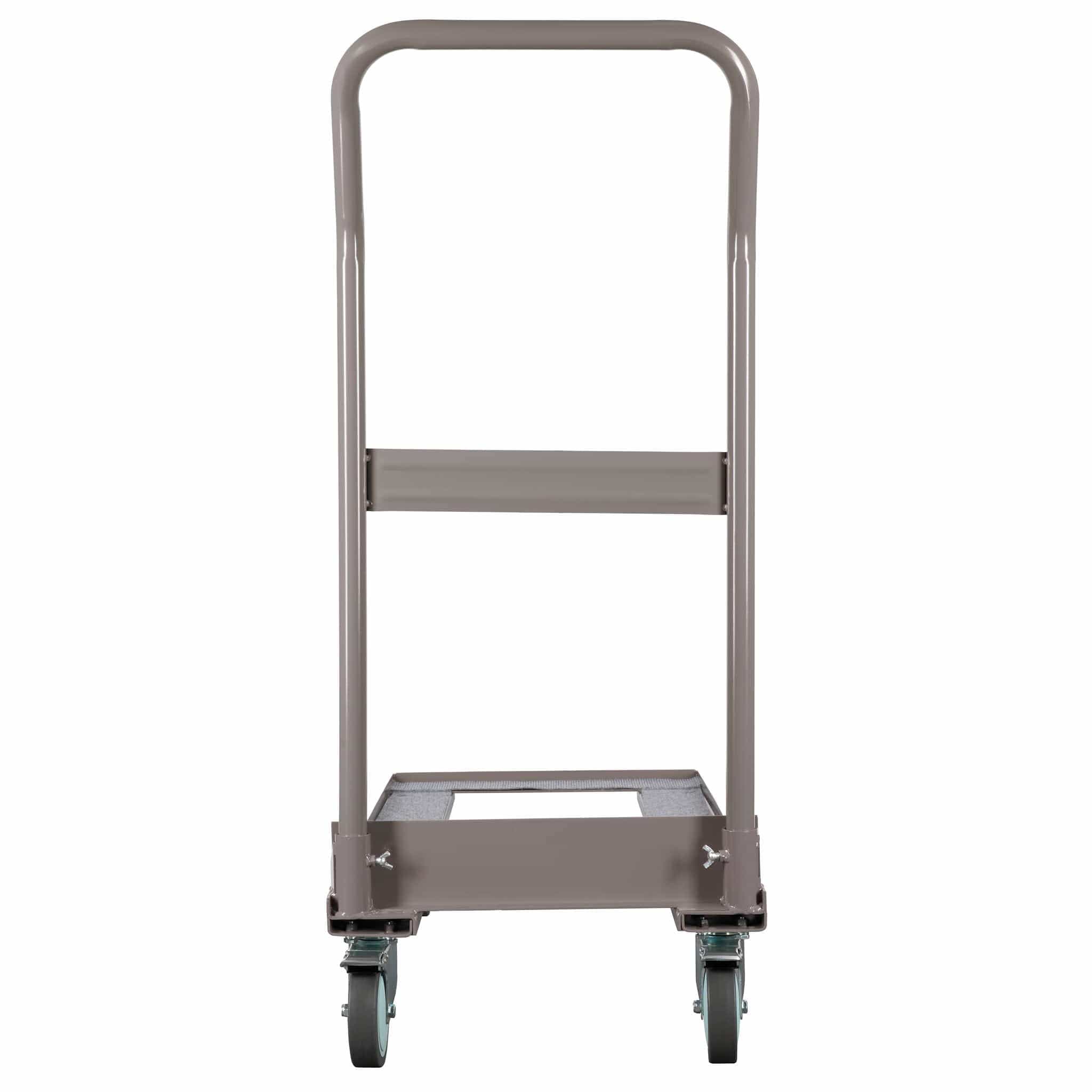 Chivari Heavy Duty Folding Chair Cart – Steel Frame with Locking Wheels and Safety Strap CART100G-HD-AX-T