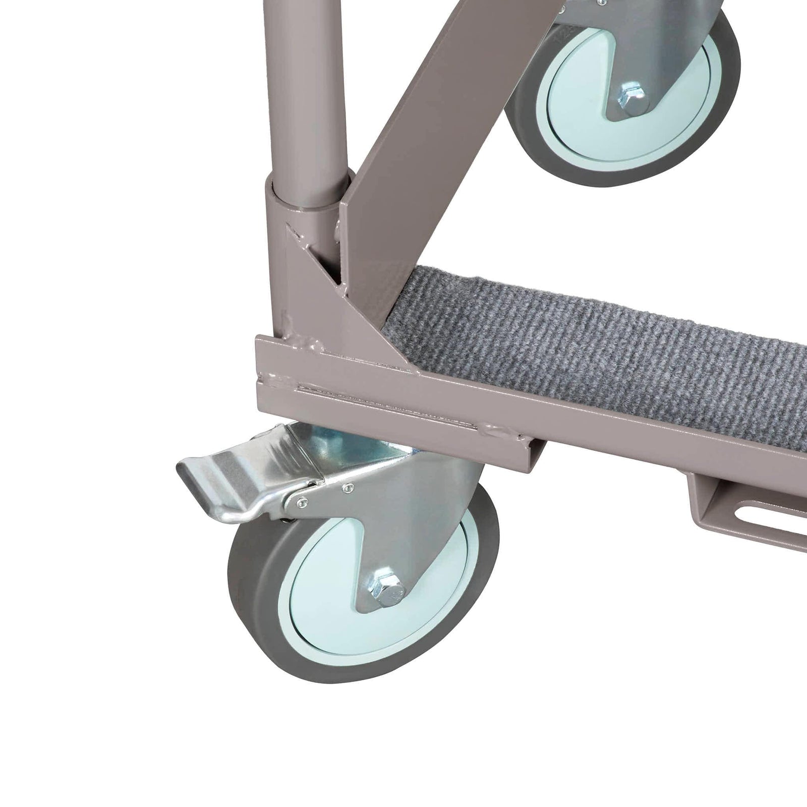 Chivari Heavy Duty Folding Chair Cart – Steel Frame with Locking Wheels and Safety Strap CART100G-HD-AX-T