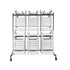 Chivari 120 White Poly Folding Chairs + Hanging Cart Combo PACK120CFPW-CX-T-CART101-AX-T