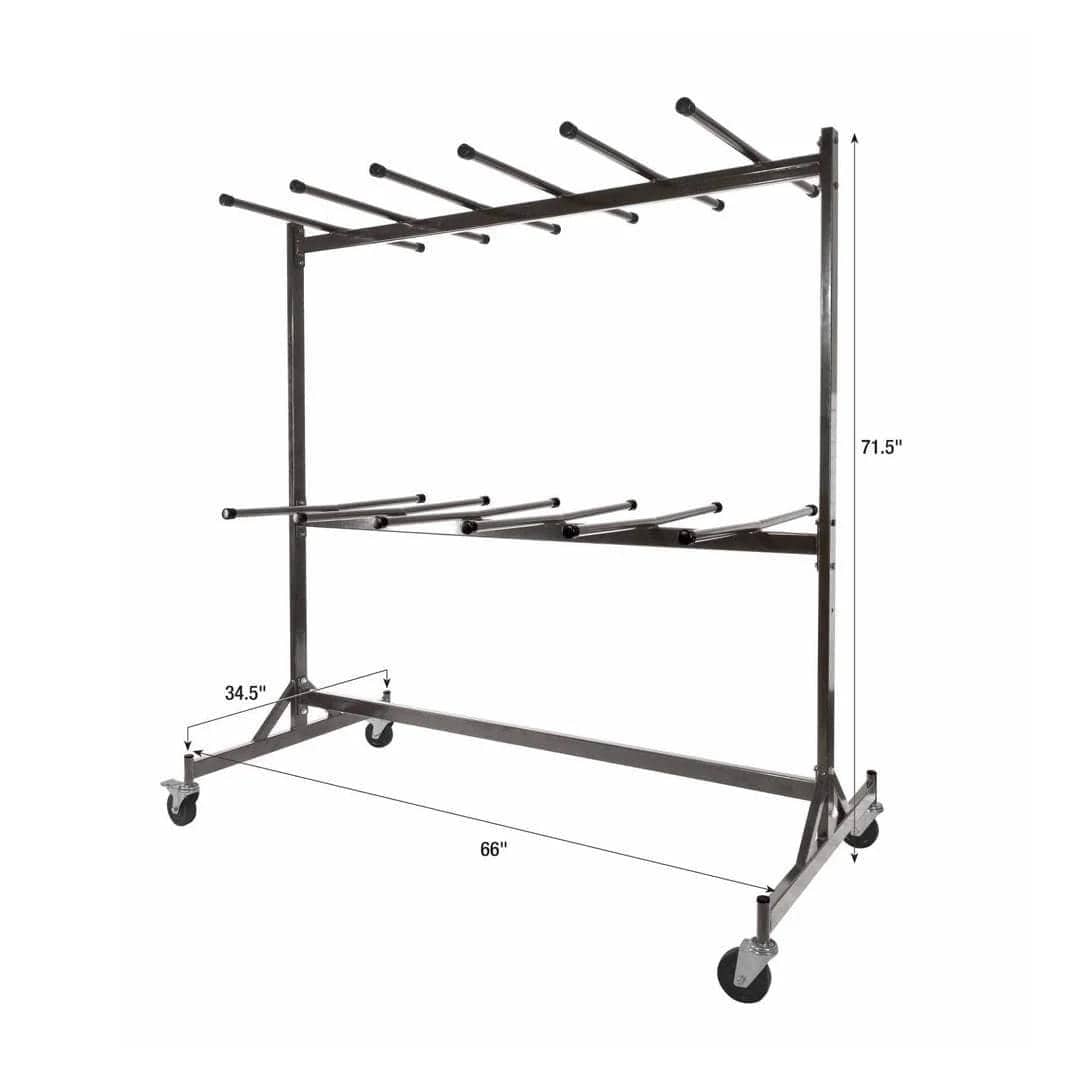 Chivari Hanging Chair Cart for Poly, Resin, Metal and Bamboo Folding Chairs CART101HG-AX-T