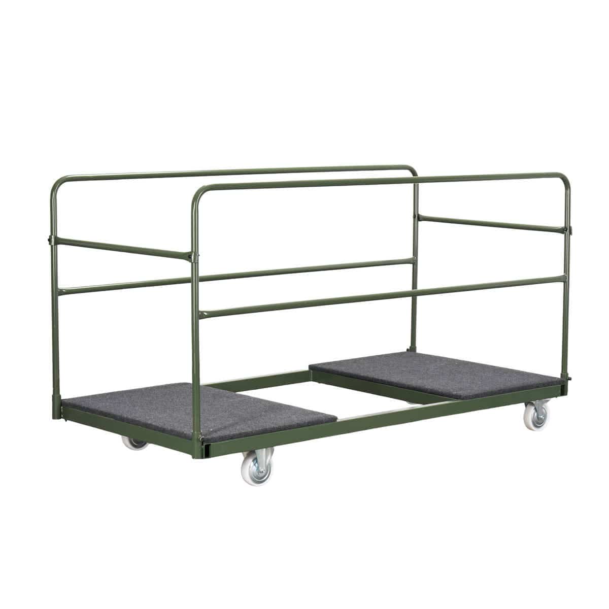 Chivari Extra Large Steel Banquet Table Cart - up to 16 tables CART105HG-AX-T