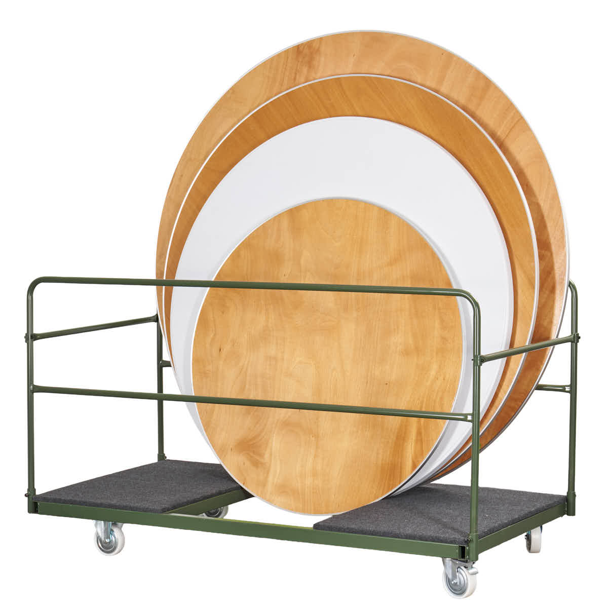 Chivari Extra Large Steel Banquet Table Cart - up to 16 tables CART105HG-AX-T