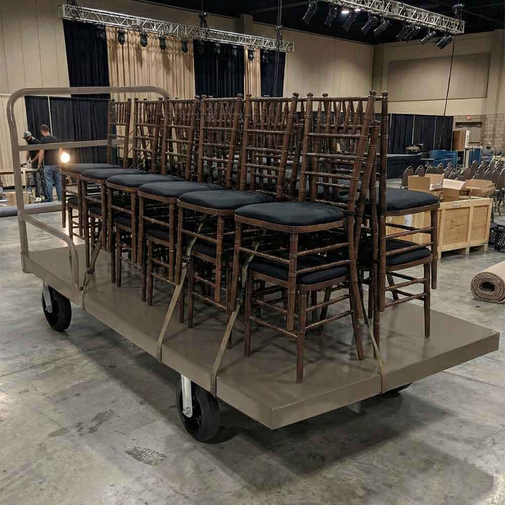 Chivari Gray Industrial Flat Bed Platform Cart CART103G-AX-T