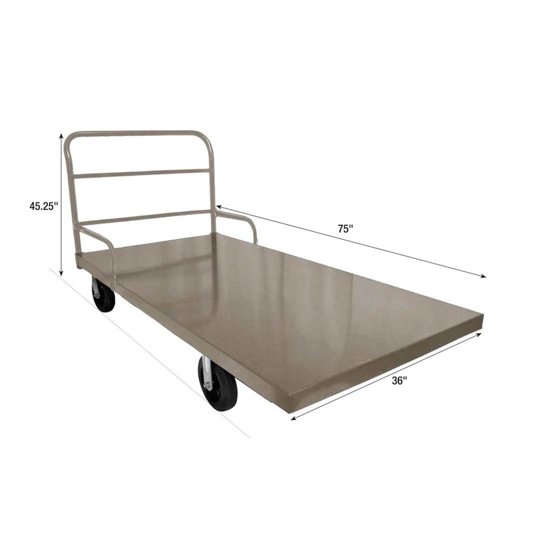 Chivari Gray Industrial Flat Bed Platform Cart CART103G-AX-T