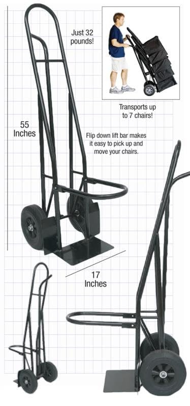 Chivari Space Saving Chiavari Chair Steel Stack Dolly CART106-ZG-T