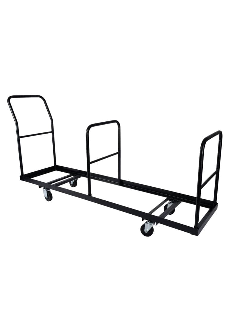 Chivari Extra Large Steel Folding Chair Cart for Poly Resin Bamboo and Wood Folding Chairs - Black CART111-AX-T