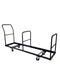 Chivari Extra Large Steel Folding Chair Cart for Poly Resin Bamboo and Wood Folding Chairs - Black CART111-AX-T