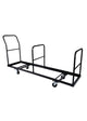 Chivari Extra Large Steel Folding Chair Cart for Poly Resin Bamboo and Wood Folding Chairs - Black CART111-AX-T