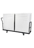 Chivari Extra Large Steel Folding Chair Cart for Poly Resin Bamboo and Wood Folding Chairs - Black CART111-AX-T
