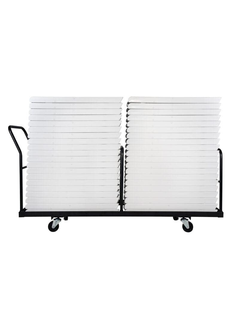 Chivari Extra Large Steel Folding Chair Cart for Poly Resin Bamboo and Wood Folding Chairs - Black CART111-AX-T