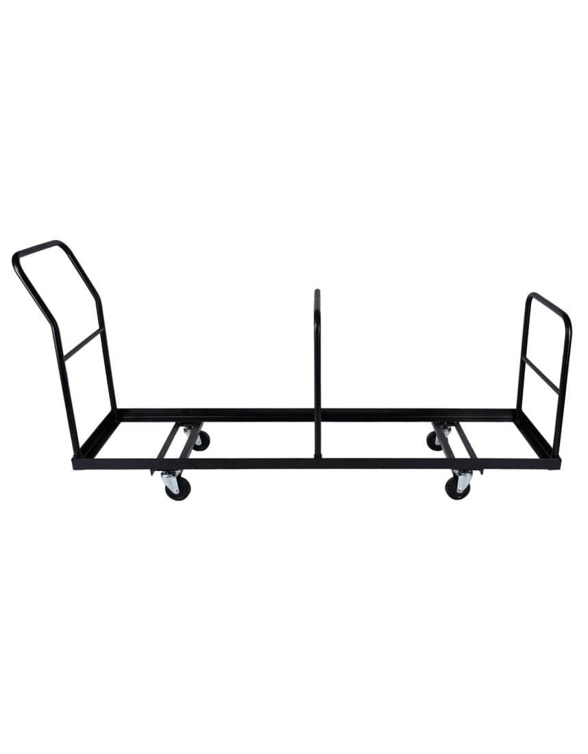 Chivari Extra Large Steel Folding Chair Cart for Poly Resin Bamboo and Wood Folding Chairs - Black CART111-AX-T