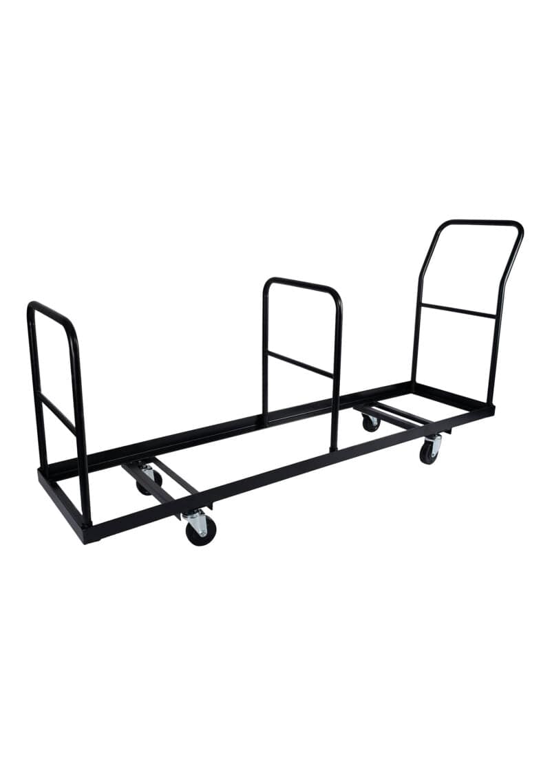 Chivari Extra Large Steel Folding Chair Cart for Poly Resin Bamboo and Wood Folding Chairs - Black CART111-AX-T