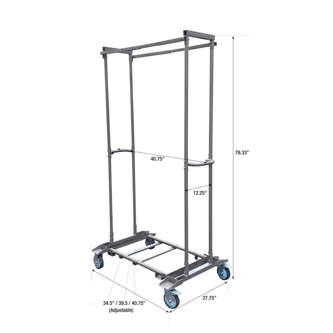 Chivari Adjustable Cart 113G for Resin, Poly, Bamboo, Barcelona Bistro and Metal Folding chairs CART113G-AX