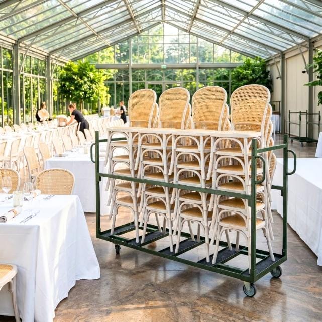 Chivari The Moover 115G Vertical Stacking Chair Cart, Open Deck, Holds Up To 32 Chairs CART115HG-AX