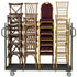 Chivari The Moover 115G Vertical Stacking Chair Cart, Carpeted Plywood Deck, Holds Up To 32 Chairs CART115HG-PC-AX