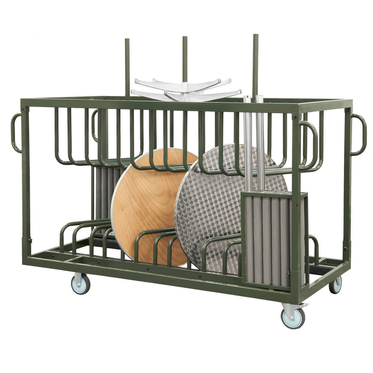 Chivari Cocktail Table Cart for 24" to 36" Tables, Holds up to 12 Tables CART116HG-AX