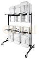 Chivari 120 White Poly Folding Chairs + Hanging Cart Combo PACK120CFPW-CX-T-CART101-AX-T
