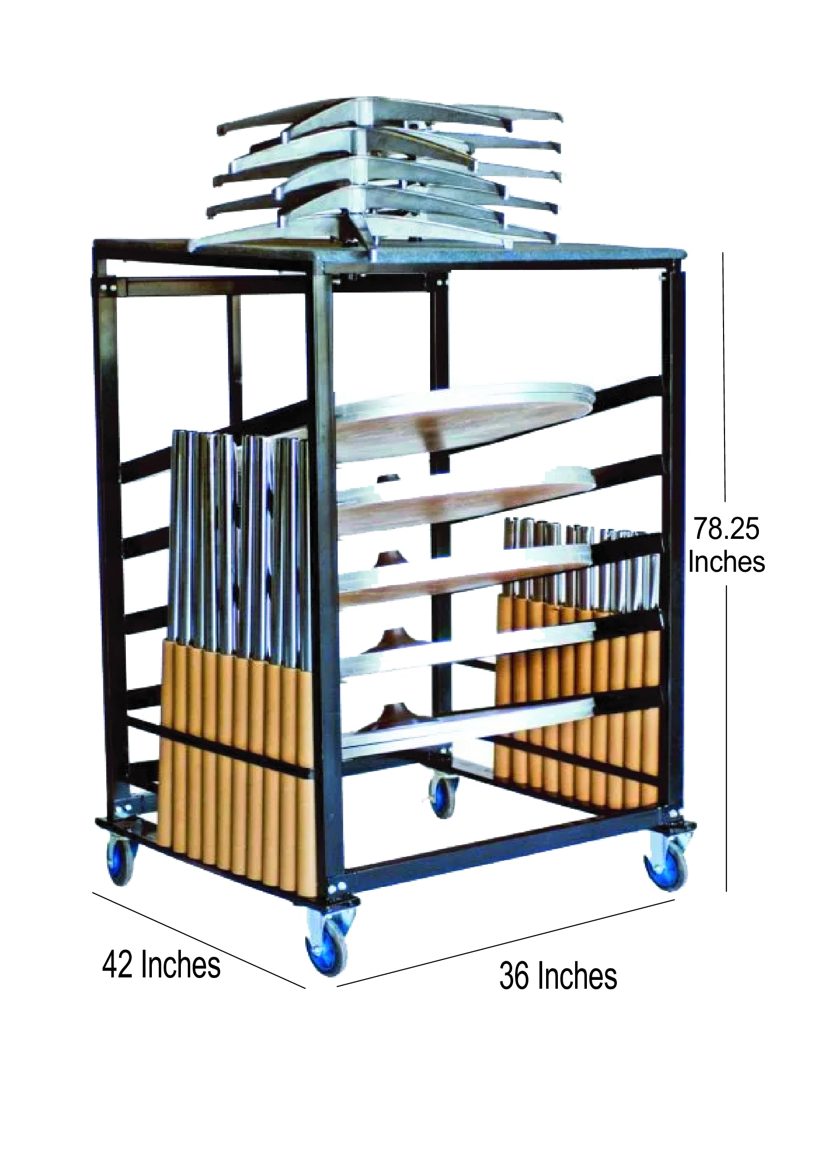 Steel Table Cart for 36" Cocktail Table Kits