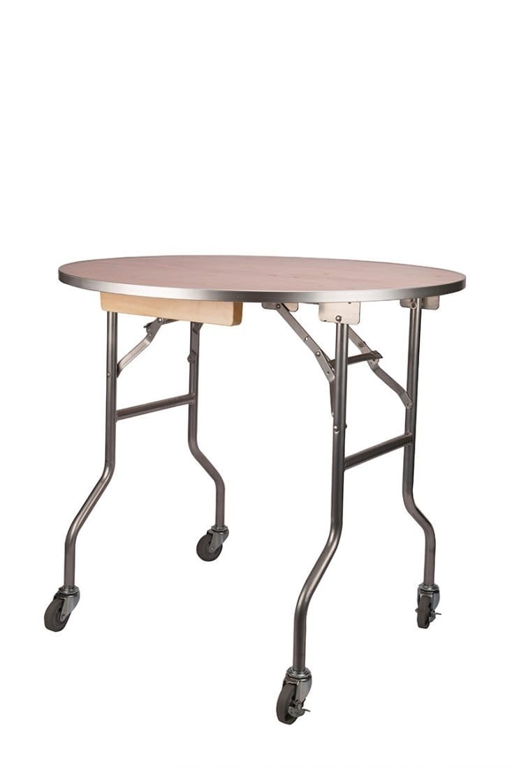 Chivari 4 Wheel Caster Set to Convert Banquet Table into Rolling Cake Table (2 Wheels Have Brakes) CASTER-4-SET-AX-T