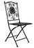Rustic Matte Black Barcelona Bistro Folding Chair