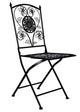 Chivari Rustic Matte Black Barcelona Bistro Folding Chair CBBMB-AX-T