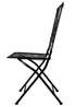 Chivari Rustic Matte Black Barcelona Bistro Folding Chair CBBMB-AX-T